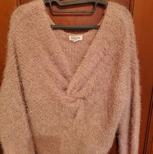 Full Circle Trends fuzzy center knot sweater